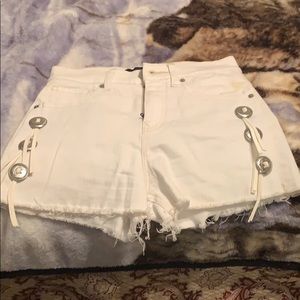 White Express brand shorts